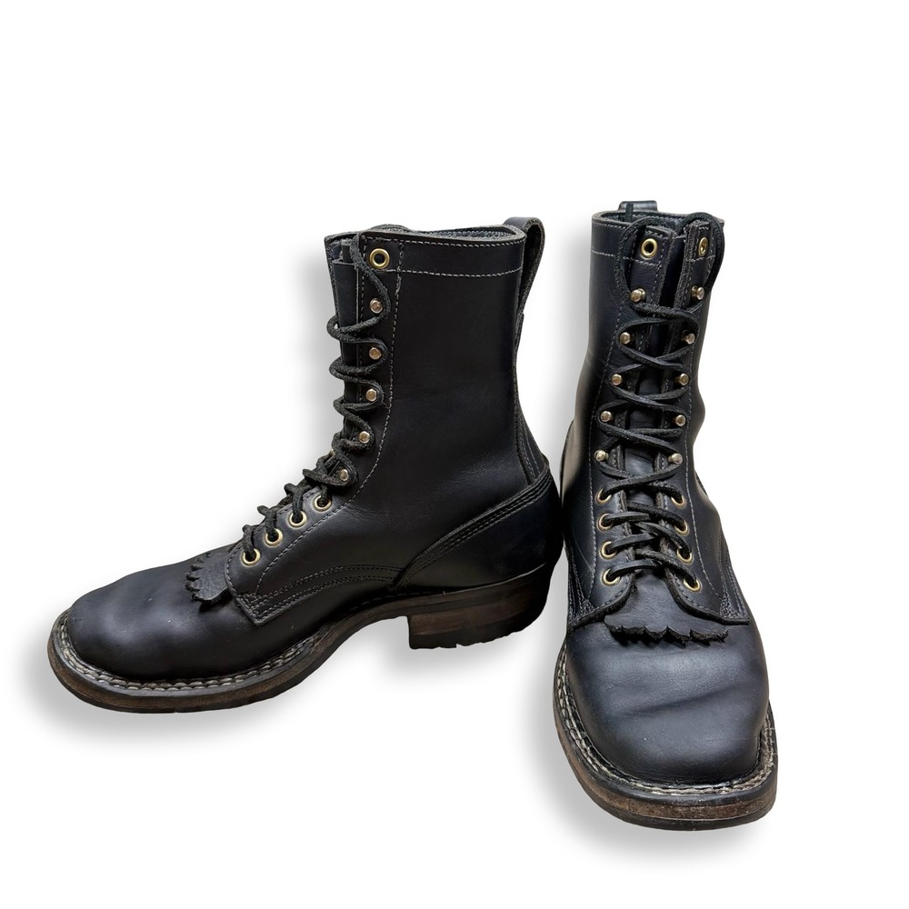 Whites Boots Smoke Jumper Black Leather Logger Work Boots Mens 10C